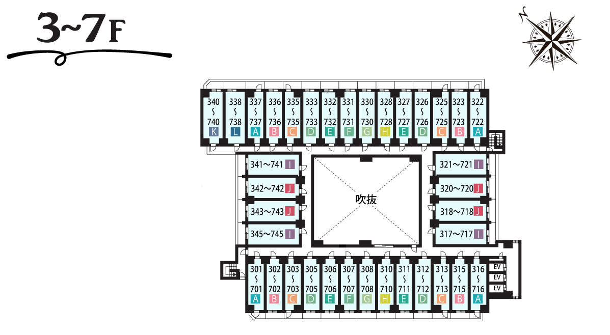 平面図3~7F