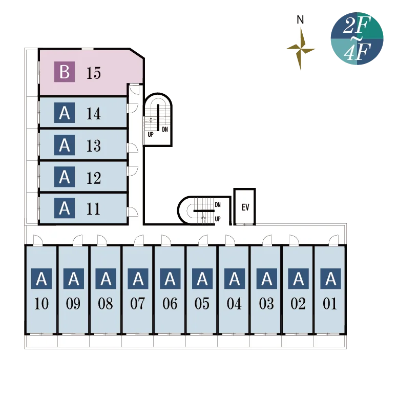 2～4F