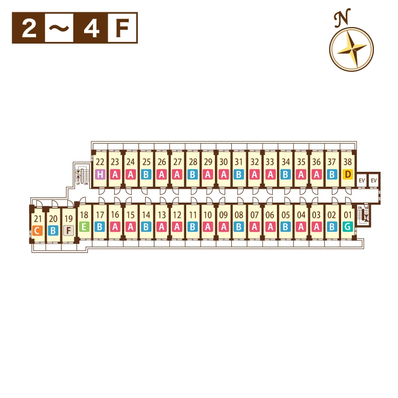 2～4F