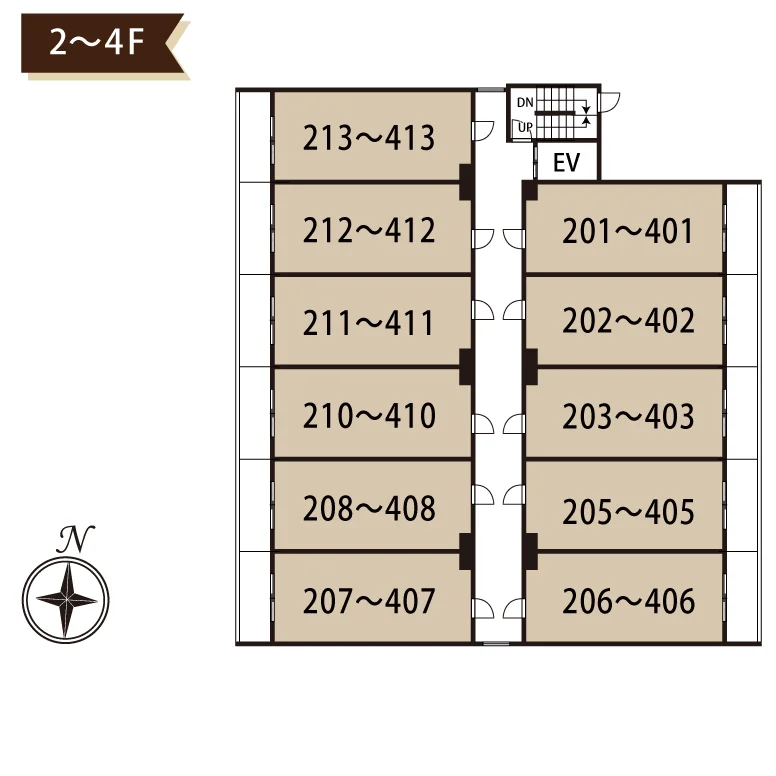 2～4F