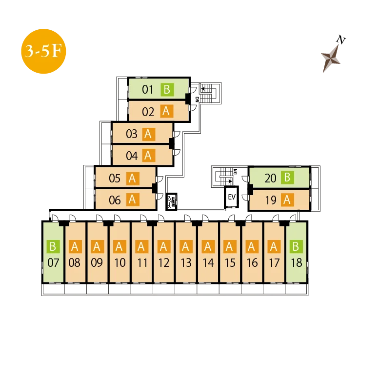 3～5F