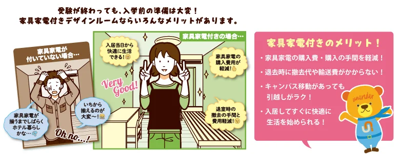 家具家電付きデザインルームのメリットPC