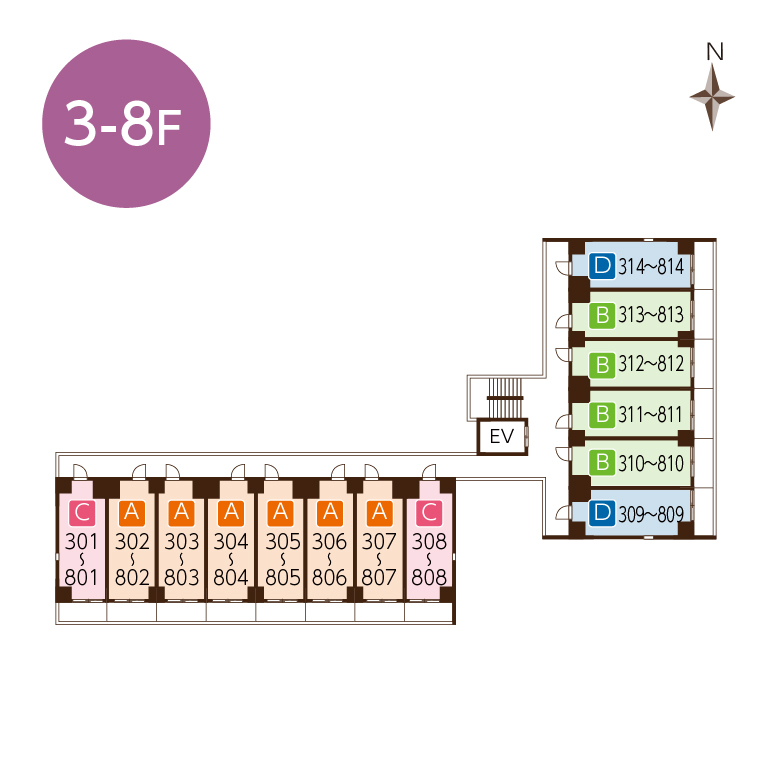 3～8F