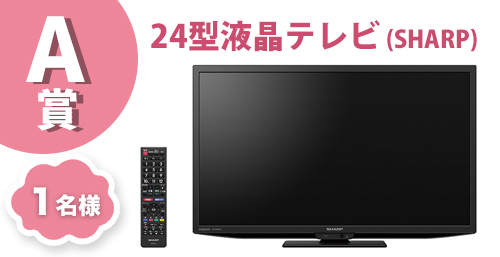 A賞、24型液晶テレビ(SHARP)