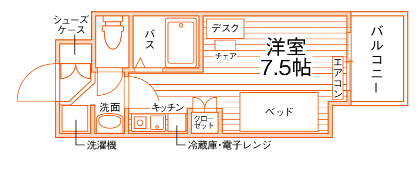 各部屋タイプ間取り図を見る