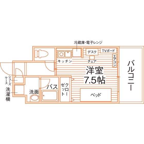 各部屋タイプ間取り図を見る
