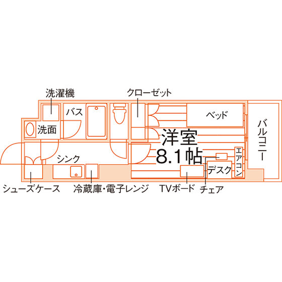 各部屋タイプ間取り図を見る
